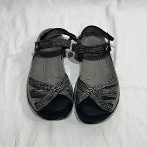 KEEN Bali Strap Sandals Womens ~10 Grey Black Water Hiking Sport Straps Shoes